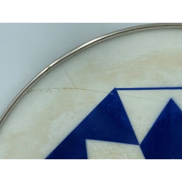 German Art Deco Ceramic Round Serving Tray, 1940s For Sale - Image 3 of 8