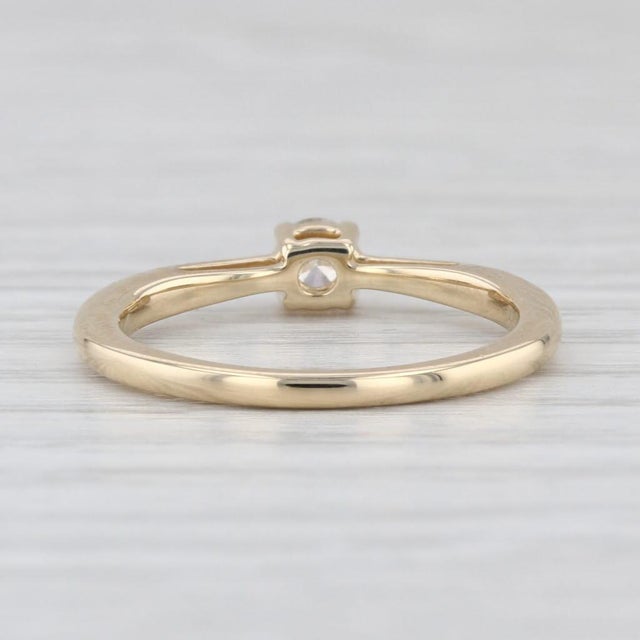 0.16ctw Diamond Solitaire Engagement Ring 14k Yellow Gold Size 6.25 Promise For Sale In Greensboro - Image 6 of 8