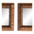Late 20th Century American Folk Art Tramp Art Carved Wood Wall Mirrors, a Pair For Sale