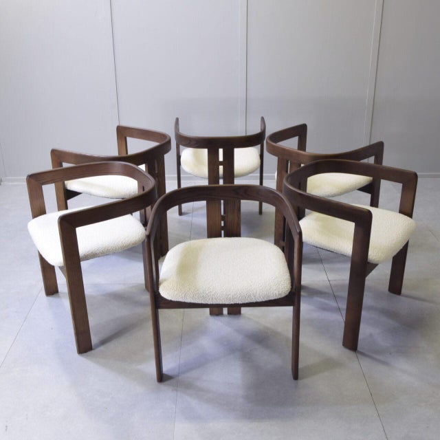 Wood Chairs in the style of Afra and Tobia Scarpa, 1980s, Set of 6 For Sale - Image 7 of 12