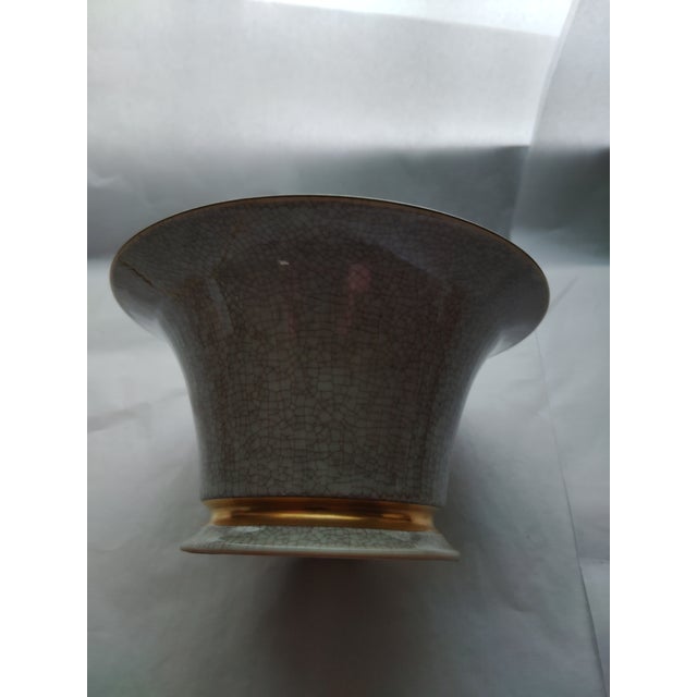 1960s 1960’s Vintage Royal Copenhagen Bonbon Dish & Cover Gray, Red & Gold, Craquelé For Sale - Image 5 of 7