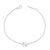 Immerse yourself in the understated elegance of this 10K white gold bracelet, rhodium-plated for an enrapturing shimmer...