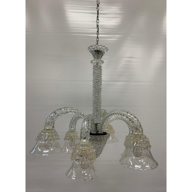 Barovier E Toso Chandelier, 1960s, Murano, Rostrato from Barovier & Toso, 1950s For Sale - Image 3 of 9