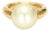 18k Yellow Gold Pearl Cocktail Ring - Size 3.25 For Sale