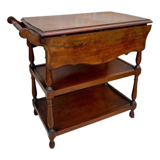 Vintage Serving Trolley with Wheels and Wings, 1970s For Sale