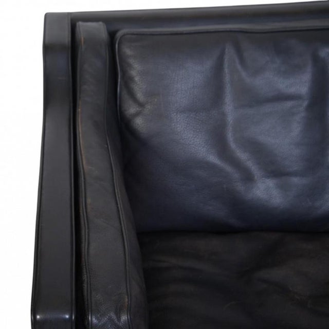 2212 2-Seater Sofa in Black Leather by Børge Mogernsen, 1980s For Sale - Image 11 of 18