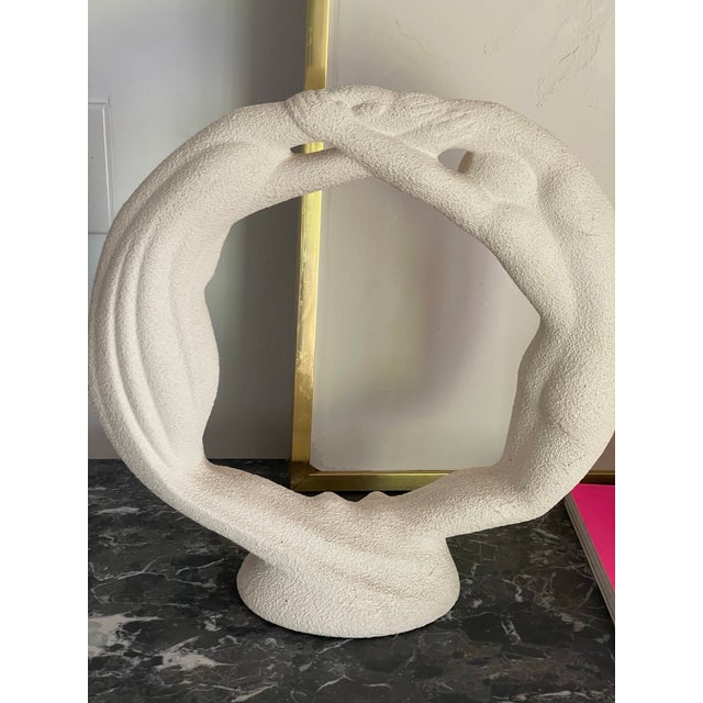 1990s Large Organic Love Sculptural Plaster Art Object in the Style of Coral, White For Sale - Image 5 of 7