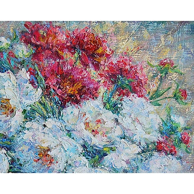*** ABOUT THIS PAINTING *** * TITLE: "Dmitry's peonies" * ARTISTS: Kotmin Olga * SIZE: 60x70 cm/'23.62x27.55 inches' *...