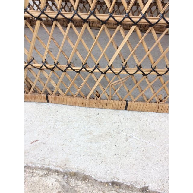 Vintage Rattan Oval Shaped Coffee Table For Sale - Image 10 of 12