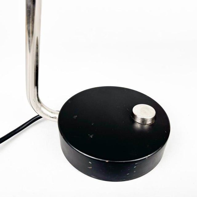 Black Mid-Century Chrome & Metal Adjustable Table Lamp, 1970s For Sale - Image 8 of 12