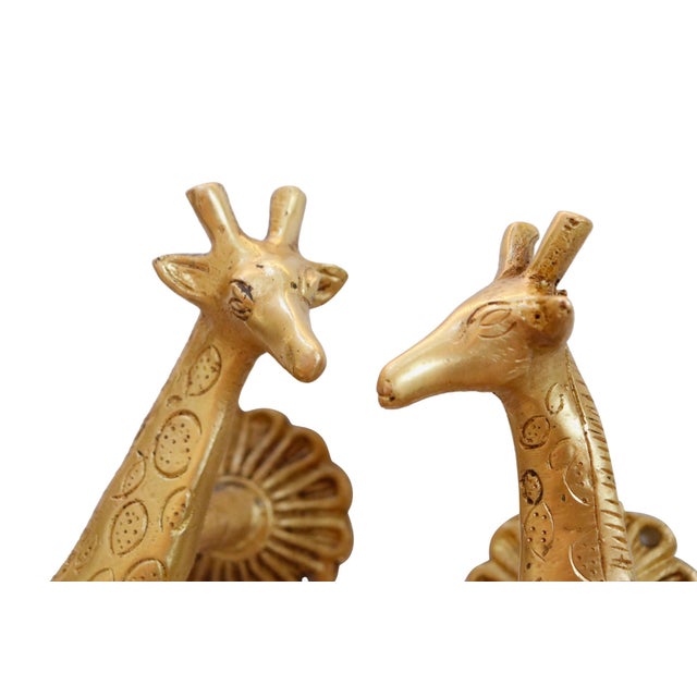 Gold Brass Giraffe Door Handles - A Pair For Sale In Tampa - Image 6 of 8