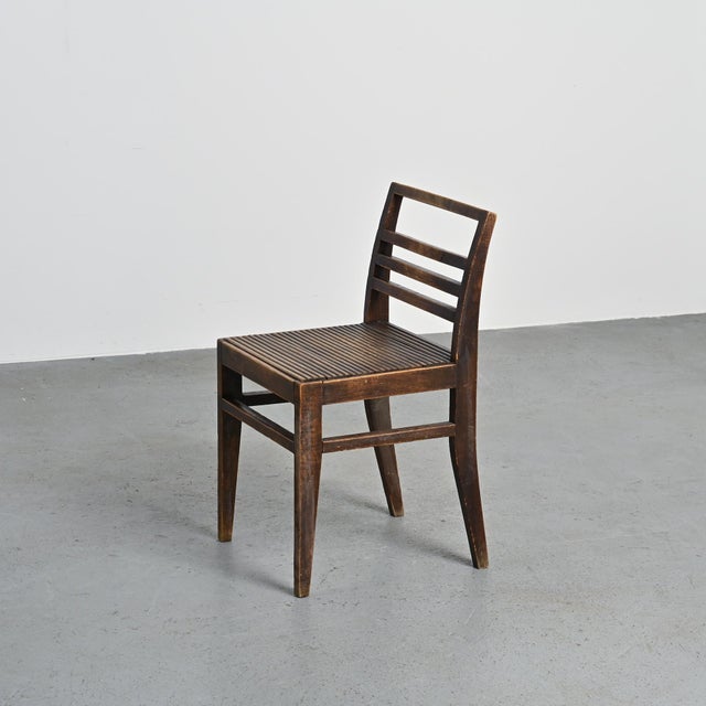 Dark-Stained Beech Chairs by René Gabriel, 1943, Set of 2 For Sale - Image 6 of 12