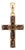 Smoky Quartz Cross Pendant | Dainty Cross Charm Pendant | Vintage Style Religious Pendant For Sale