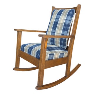 Antique Oregon Chair Co. Mission Oak Rocking Chair, Early 20th Century For Sale