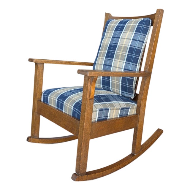Antique Oregon Chair Co. Mission Oak Rocking Chair, Early 20th Century For Sale