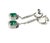 Emerald Shaped Emeralds Halo Diamond 3.50 Carat Lariat 14 Karat White Gold Earrings - 2 Pieces For Sale - Image 10 of 12