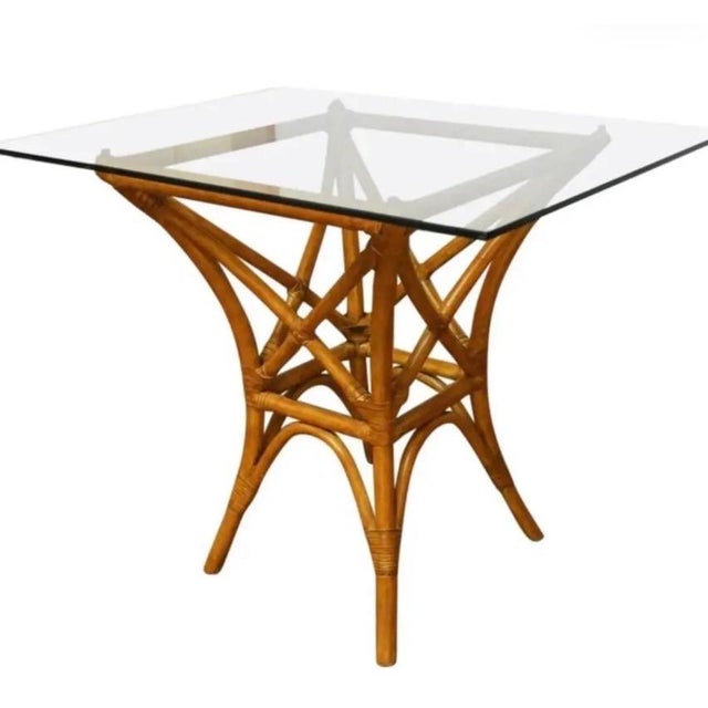 Mid 20th Century 4 McQuire Rattan, Pencil Reed Dining Chairs. Coordinate Well With Our Sheaf of Wheat Tables. For Sale - Image 10 of 10