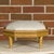 19th Century French Neoclassical 19th Century Carved Giltwood Footstool with Linen Upholstery For Sale - Image 5 of 12