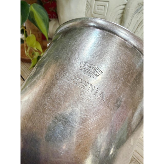 Vintage Silver Champagne & Ice Bucket From Tirrenia Italian Ocean Liner For Sale In New York - Image 6 of 18