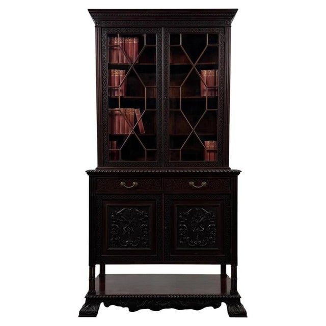 19th Century English Chippendale Mahogany Display Cabinet from Maple & Co. For Sale - Image 15 of 15