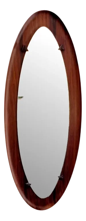 Mid-Century Scandinavian Teak Wall Mirror, 1960s