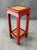 Traditional Late 20th Century Asian-Inspired Red Plant Stand With Rush Top For Sale - Image 3 of 11