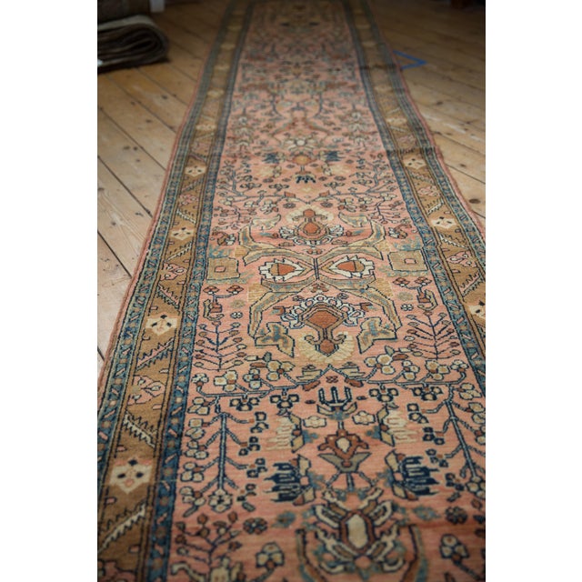 1950s 1950s Vintage Persian Lilihan Vinery Floral Wool Runner For Sale - Image 5 of 14