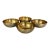 Set of 4 Vintage British Royal Navy Brass Finger Mess Bowls For Sale