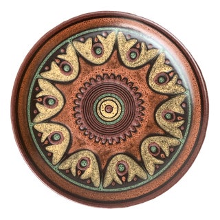 Vintage German Ceramic Wall Plate from Keramik Manufaktur Kupfermühle, 1970s For Sale