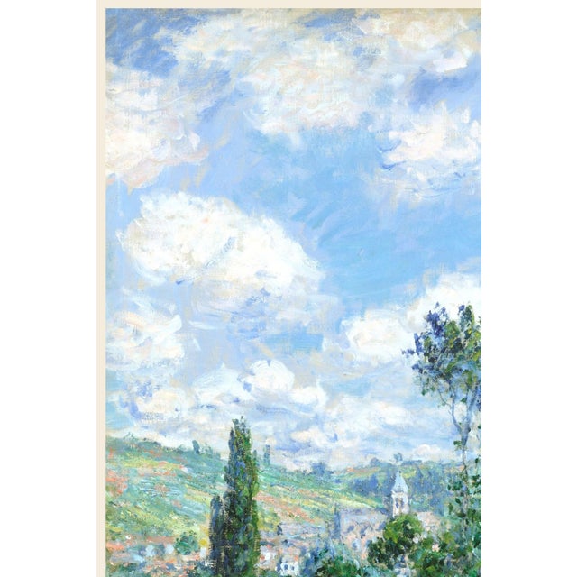 Monet Vintage French Impressionist Art Print – Village Landscape by Claude Monet, 24" X 32" For Sale - Image 4 of 8