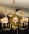 Early 20th Century Dutch Brass Cannonball 12 Arm Chandelier For Sale - Image 4 of 4