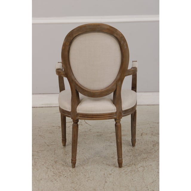 Restoration Hardware Set of 8 Restoration Hardware Oak Dining Chairs For Sale - Image 4 of 18