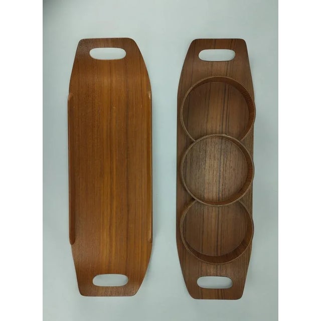 Mid-Century Scandinavian Tablets in Teak, 1960s, Set of 2, in Very Good conditions. Designed 1950 to 1959