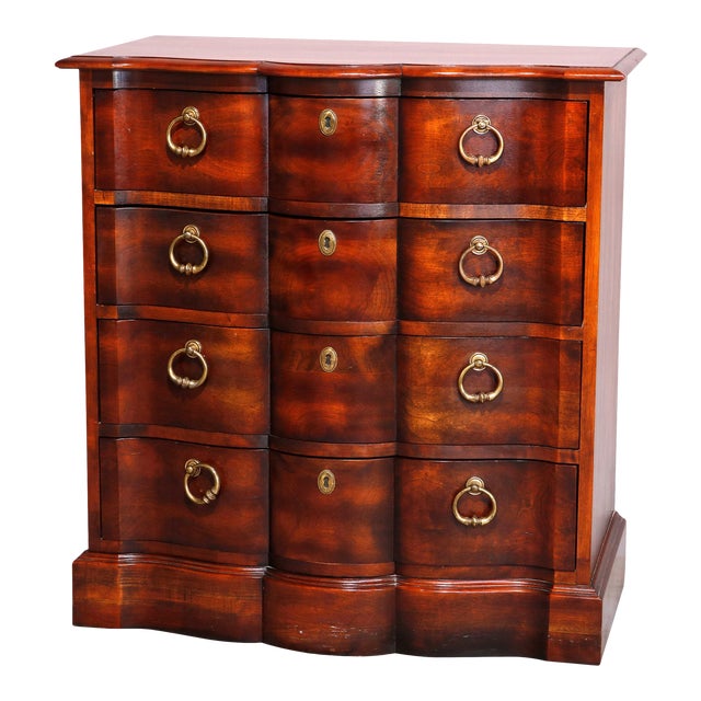 Antique English Bow Front Cherry Chest of Drawers Chairish