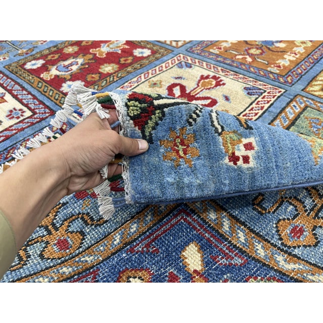 Blue Four Seasons Bakhtiari Design Wool Rug, 5' X 6'6" For Sale - Image 11 of 14