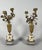 Louis XVI style mantel clock and floral candelabra. For Sale - Image 6 of 9