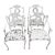 Set of 4 Vintage Hollywood Regency Molla Cast Aluminum Arm Chair For Sale
