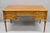 Wood Vintage French Louis XVI Style Burl Walnut Tooled Leather Top Writing Desk For Sale - Image 7 of 18