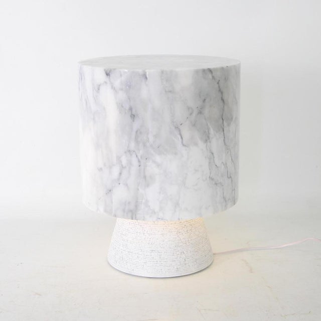 Carrara Marble Lamp from Befos, 2010s For Sale - Image 9 of 10