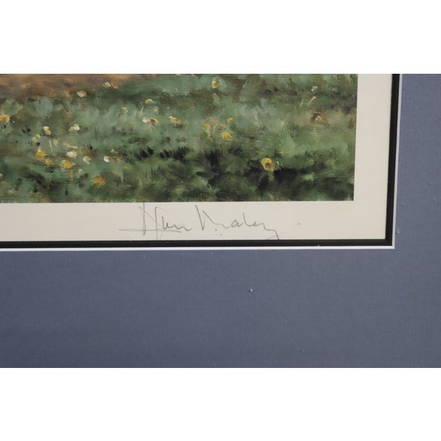 Baby Blue Signed/Framed Print "A Walk in the Park" For Sale - Image 8 of 9