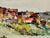 Rustic Henry Emil Salloch Original Watercolor on Paper Picturesque Hilltop Village, 1972. For Sale - Image 3 of 7