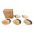 Set of Five Antique Ao-Oribe Ceramic Dishes with Tomobako Edo Period For Sale
