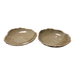 Hand Thrown Ceramic Plates Artist Beth Eagan - Set of 2 For Sale
