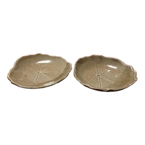 Hand Thrown Ceramic Platters Artist Beth Eagan - Set of 2