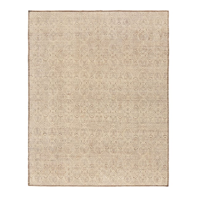 Rug & Kilim’s Moroccan Style Rug in Beige-Brown with Geometric Patterns - 5x8 For Sale
