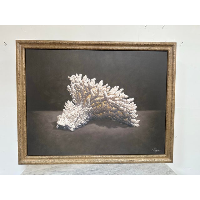Wood Large Coastal Gee Clay, Framed For Sale - Image 7 of 10