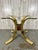 Brass 1980s Mastercraft Style Brass, Burl, & Smoked Glass Dining Table For Sale - Image 8 of 13