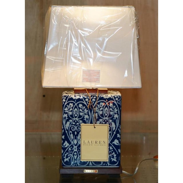 Porcelain Cobalt Vineyard Table Lamp from Ralph Lauren For Sale - Image 3 of 16