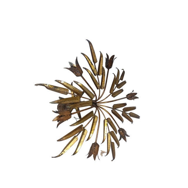 Palmera Art Lamp in Wrought Iron, 1950s For Sale - Image 4 of 7