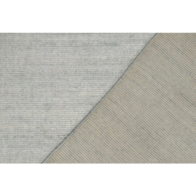2010s Rug & Kilim’s Plain Modern Rug in Solid Silver-Gray Tone-on-Tone - 13x17 For Sale In New York - Image 6 of 6